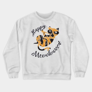 Happy Meowloween, Happy Halloween Cat Crewneck Sweatshirt